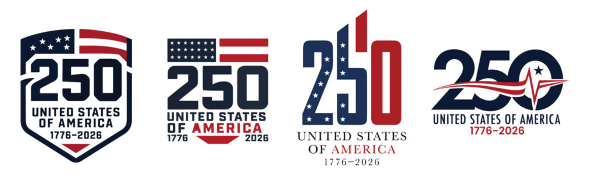 united states of america, USA 250th Anniversary 4th of July 2026 Celebration Graphic