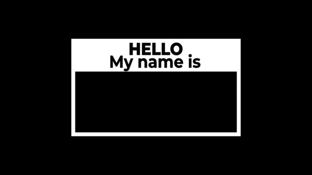 hello my name is sticker tag .Hello my name is sticker icon set. .