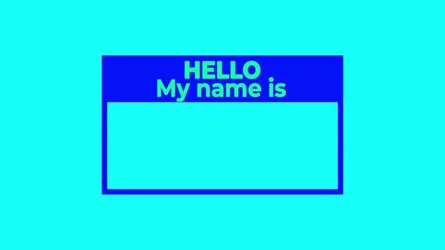 hello my name is sticker tag .Hello my name is sticker icon set. Vector line icon for Business and Advertising.
