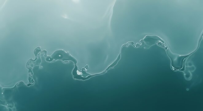 Abstract Teal Fluid Art with Flowing Lines image photo