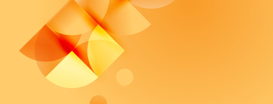 Abstract orange design. Overlapping shapes create dynamic visual effect. Warm tones dominate composition. Minimalist style.