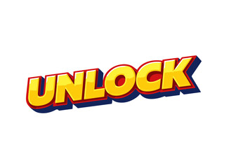 Unlock 3D text vector
Vector 3D text on a white background