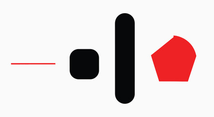 Geometric shapes icon set