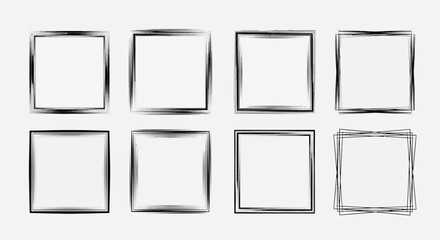 Square frame icon set