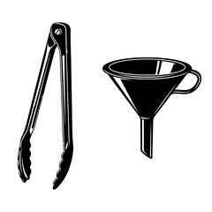 Wide Mouth Canning Funnel Silhouette for Jar Filling - Food Preservation Concept