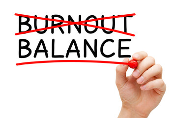 Burnout Balance Physical Emotional Mental Exhaustion Concept