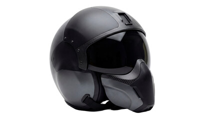 Fototapeta premium A Modern Black Motorcycle Helmet for Safety and Protection