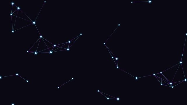 Gradient business infographic with thin glowing connectors