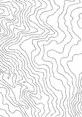 Fototapeta premium Curvas de nivel sobre fondo blanco, mapa topográfico. Diseños gráficos 