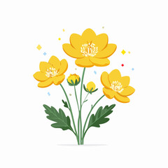 Fototapeta premium bouquet of yellow flowers