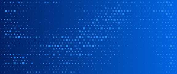 Abstract geometric background with squares. Blue pixel background with empty space. Modern Vector illustration design eps10