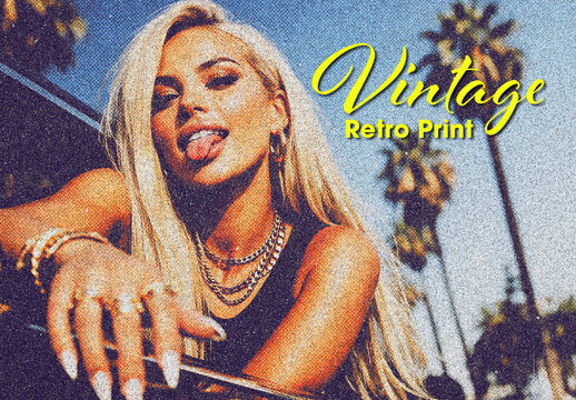 Vintage Pop Retro Print Photo Effect