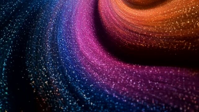 A dynamic and elegant macro fiber texture, with flowing curved lines that resemble a galactic vortex or a shimmering silk fabric.