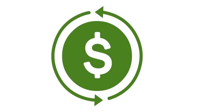 Stock animation video of the concept of money refund