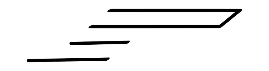 Fototapeta premium Dynamic car body racing lines PNG isolated on transparent background for drift style