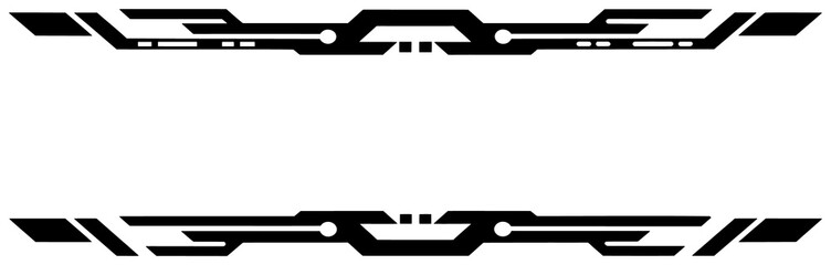 Modern sci fi dashboard border PNG isolated on transparent background © KULAKOVA