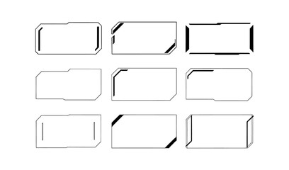 Virtual tech frame PNG isolated on transparent background for futuristic layouts