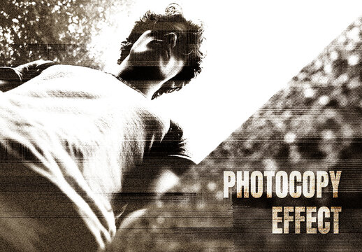 Glitch Photocopy Photo Effect