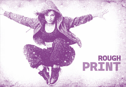 Grit Grunge Rough Print Photo Effect