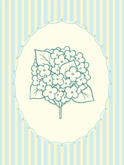 Flowers in pastel frame vector art