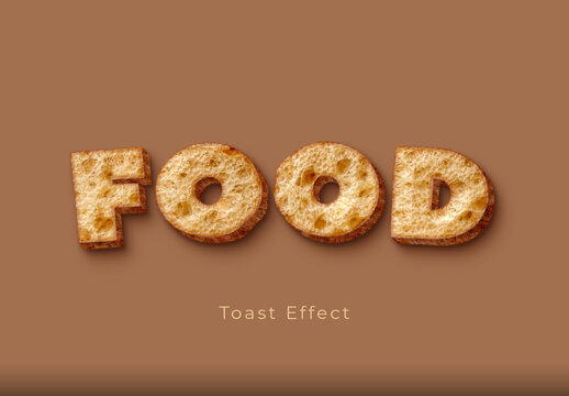 Bread Toast Text Effect