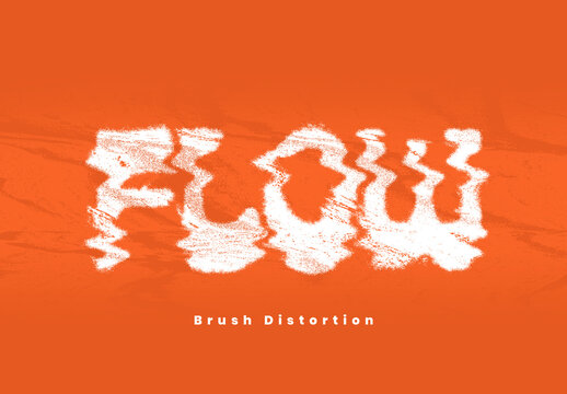 Glitch Brush Distorted Text Effect