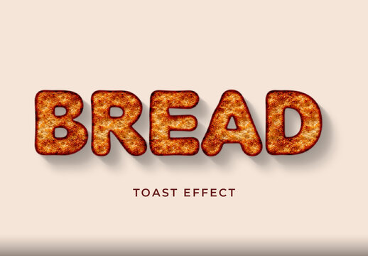 Breakfast Toast Text Effect