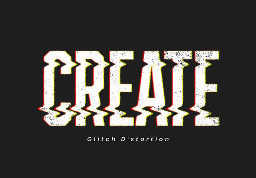 Glitch Grunge Distorted Text Effect