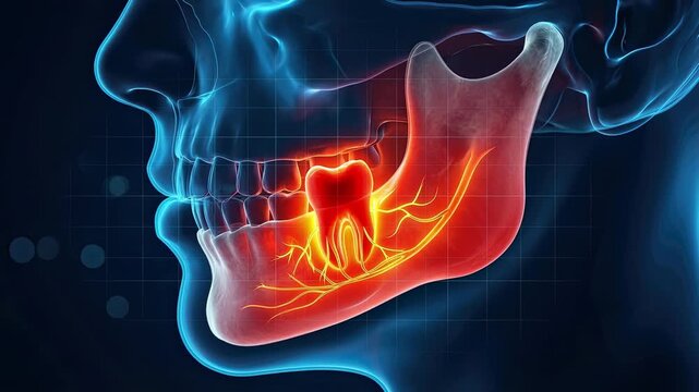 Anatomical visualization of chest and rib pain. Red glow highlights intercostal muscle inflammation with holographic skeletal structures.