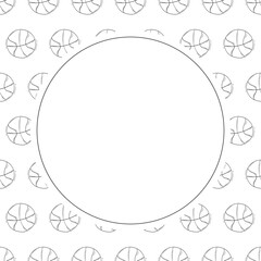 Hand drawn sport circle frame background
