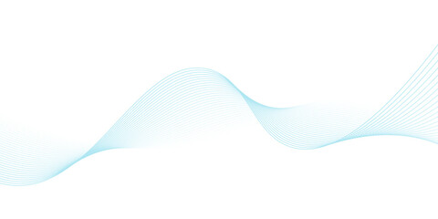 Abstract wave element for design. Digital frequency track equalizer. Stylized line art background. Vector illustration. Wave with lines created using blend tool.