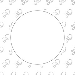 Hand drawn sport circle frame background