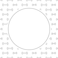 Hand drawn sport circle frame background