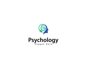 Obraz premium Psychology logo creative health mental logo people nature leaf idea concept d