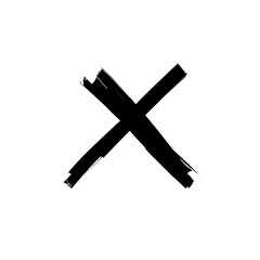 Obraz premium hand drawn x mark on white background