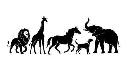 Obraz premium Diverse wildlife collection featuring various animals
