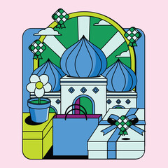 Eid Al Fitr Banner Poster social post and print