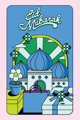 Eid Al Fitr Banner Poster social post and print