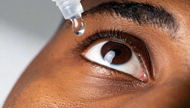 Eye drops being dropped in Eye - Eye strain medicine - Artificial Tears - Eye Strain - Pink Eye, Conjunctivitis, Glaucoma, Dry Eyes, Syndrome, Uveitis, Corneal Ulcer, Allergy, Hay fever, Itchy Eyes