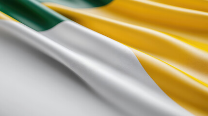 Brazilian flag creating soft waves and rich texture, highlighting the national identity and patriotic spirit for cultural celebrations and historical events