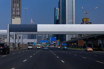 Large billboards for outdoor advertising and information boards along the roads and on the streets of the city. Background for design and advertising.