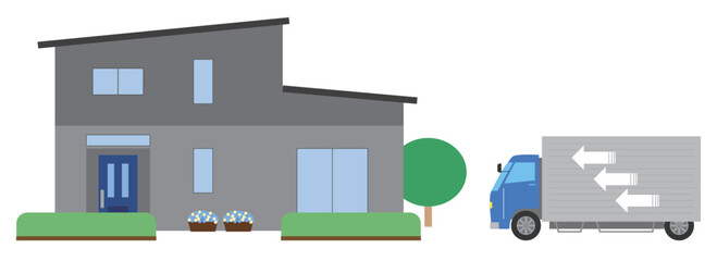 Moving Service Carrying Boxes to a Detached House