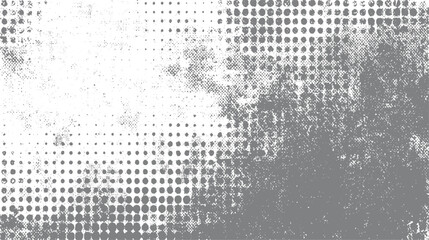Grey and white abstract pattern of varying sized dots and speckles
