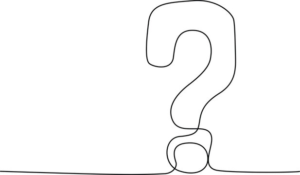 A large question mark with a small smiley face at its base Vector