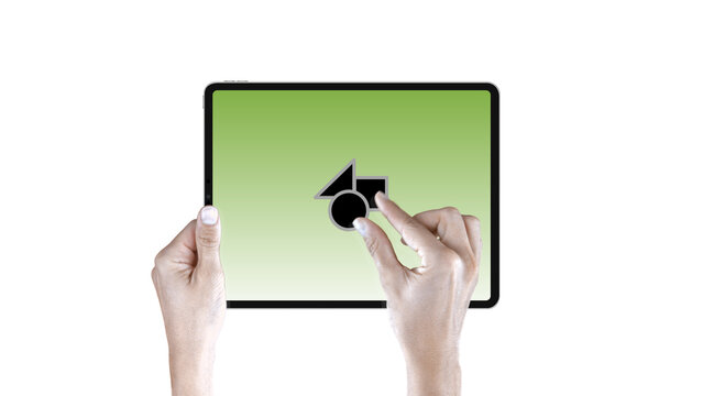 Tablet Horizontal Zoom Out &ndash; Modern Touchscreen Device Presentation, Animated Screen Showcase, Website and App UI UX Interface Display, Professional Digital Template