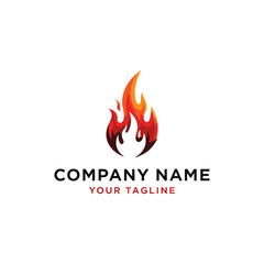 Fiery Flame Logo Design for Company Branding.