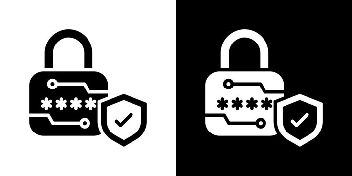 Security Token Icon Set Vector Collection Isolated In Black And White