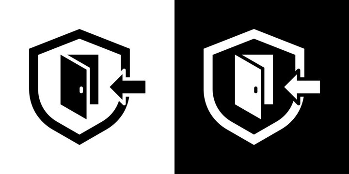 Gateway Icon Set Vector Collection Isolated In Black And White