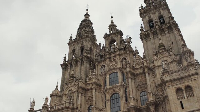 Santiago de Compostela, Camino de Santiago, Spain, cathedral, pilgrim, 4k, Galicia, pilgrimage, Praza do Obradoiro, UNESCO, heritage, historical, architecture, medieval, church, Santiago, Compostela, 
