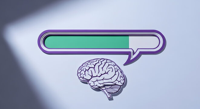Brain Capacity & Mental Processing Concept | Cognitive Load & Intellectual Progress | Idea Generation & Thought Process Visualization | Learning & Knowledge Acquisition Metaphor 